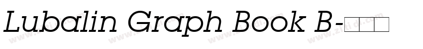 Lubalin Graph Book B字体转换